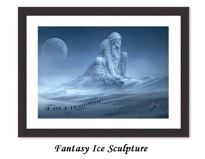 Fantasy Ice Sculpture Framed Prints